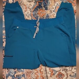 FIGS Technical Collection Scrub Pants XL Tall Teal Jogger